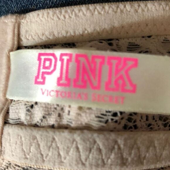 PINK Victoria's Secret Lightly Lined Bralette Pink Floral Small S - Picture 12 of 14